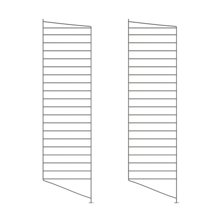 String lattiakaide - Tummanharmaa, 115x30 cm, 2-pakkaus - String