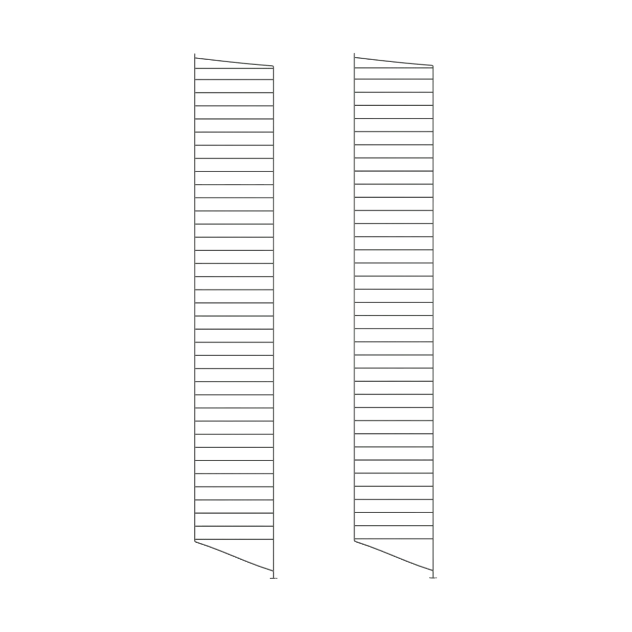 String lattiakaide, Tummanharmaa, 200x30 cm, 2-pakkaus String