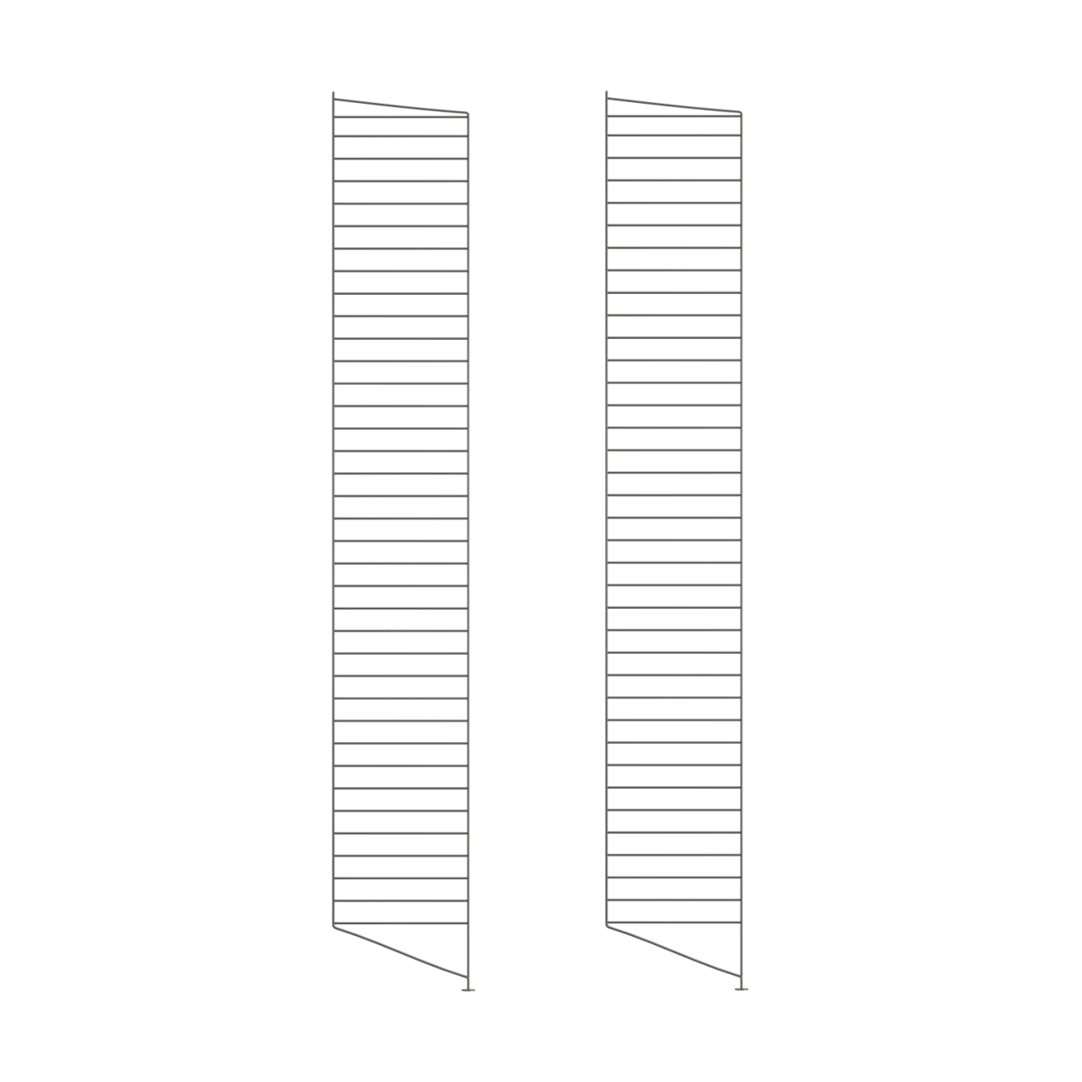 String lattiakaide Tummanharmaa, 200x30 cm, 2-pakkaus