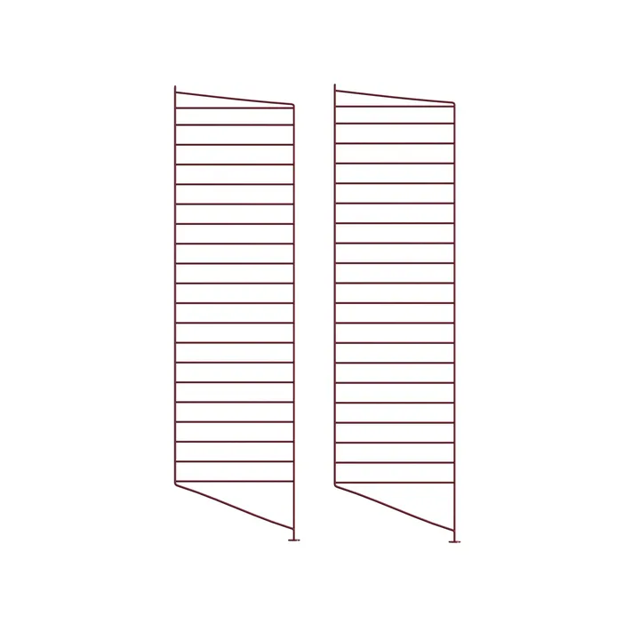 String lattiakaide - Tummanpunainen, 115x30 cm, 2‑pakkaus - String