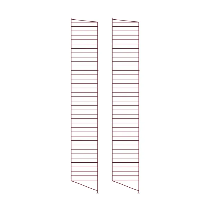 String lattiakaide - Tummanpunainen, 200x30 cm, 2-pack - String