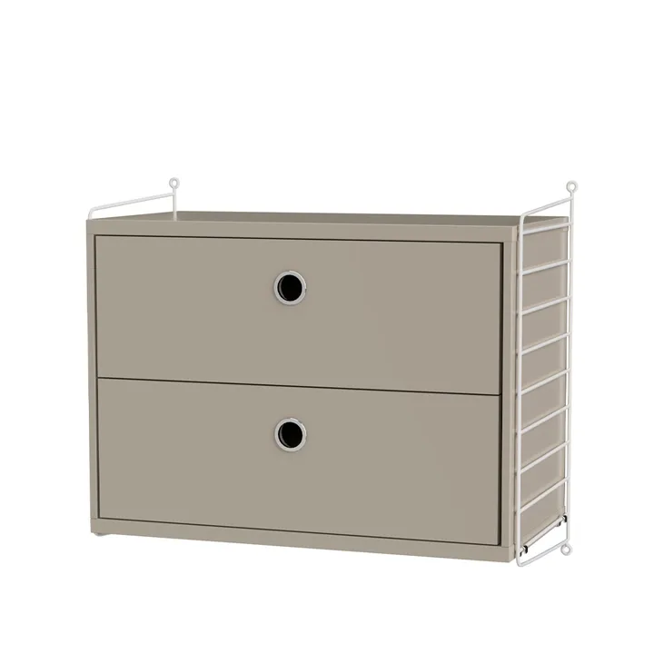 String makuuhuone beige & valkoinen - Yhdistelmä A - String
