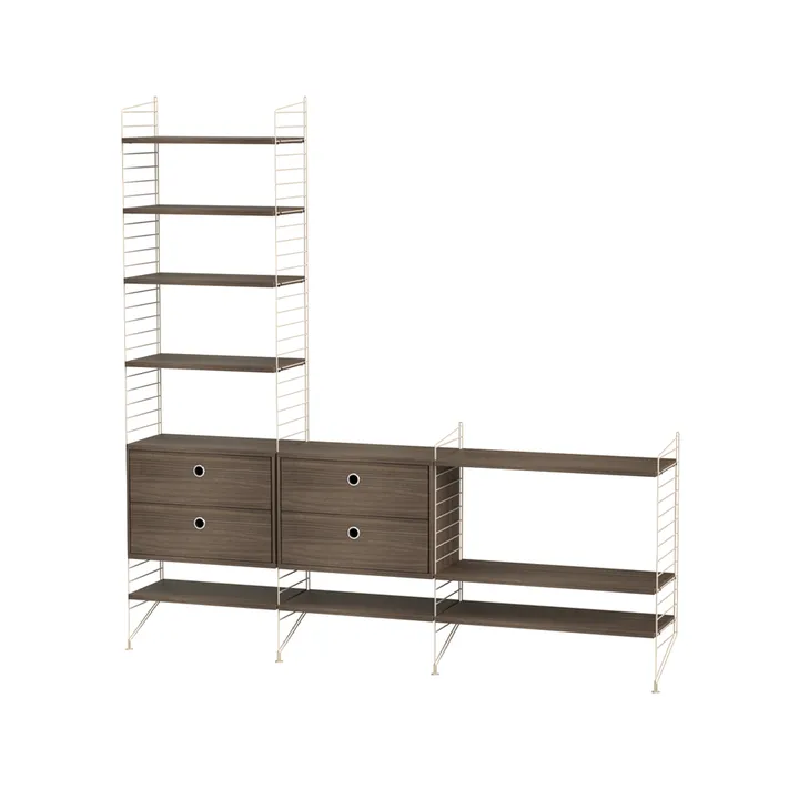 String olohuone pähkinä & beige - Yhdistelmä J - String