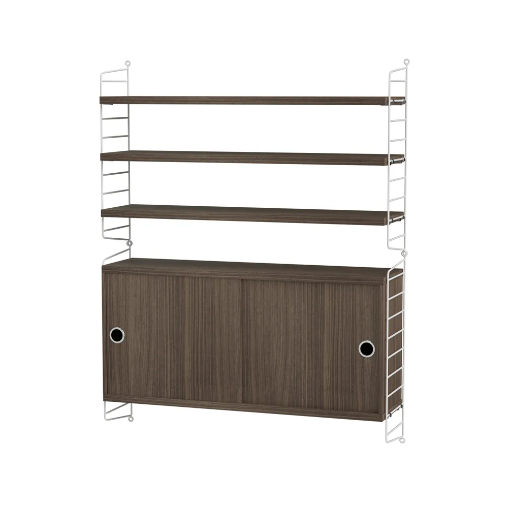 String olohuone pähkinä & valkoinen - Yhdistelmä I String