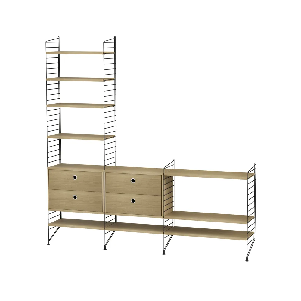 String olohuone tammi & musta - Yhdistelmä J String