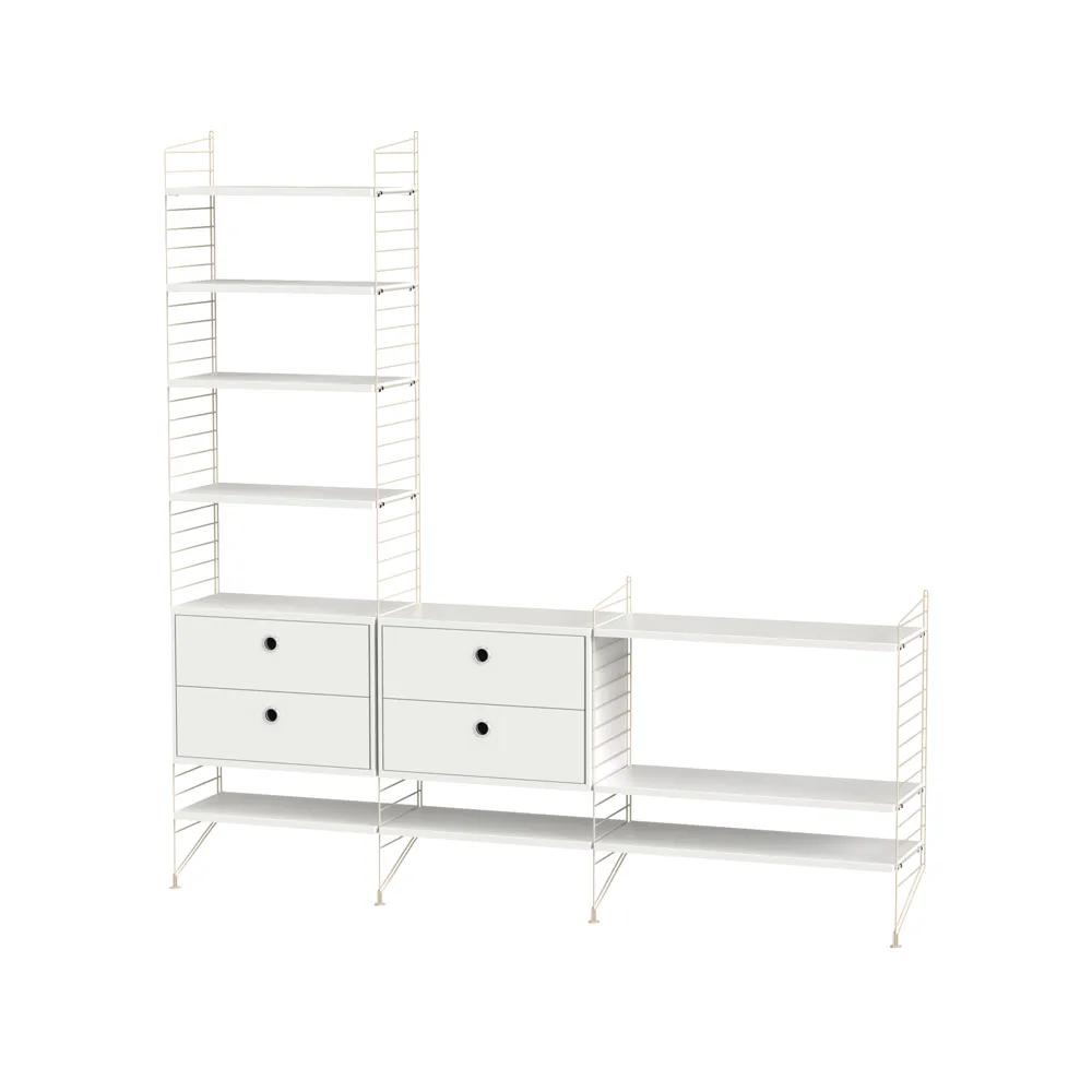 String olohuone valkoinen & beige - Yhdistelmä J String