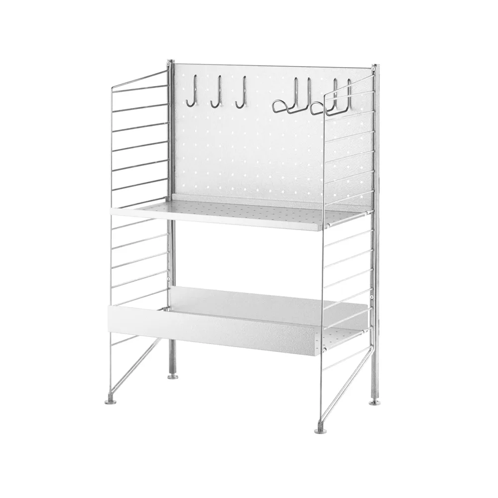 String Outdoor Vapaasti seisova koukku, ruostumaton teräs, kaksinkertainen, 2 kpl String