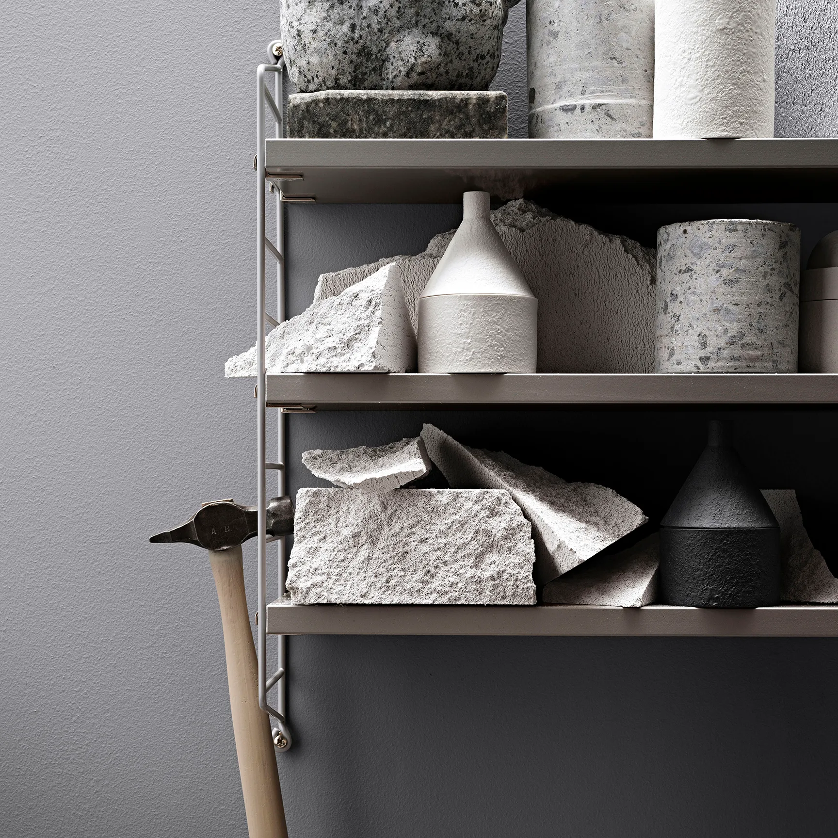 String Pocket hylly beige, Beige String