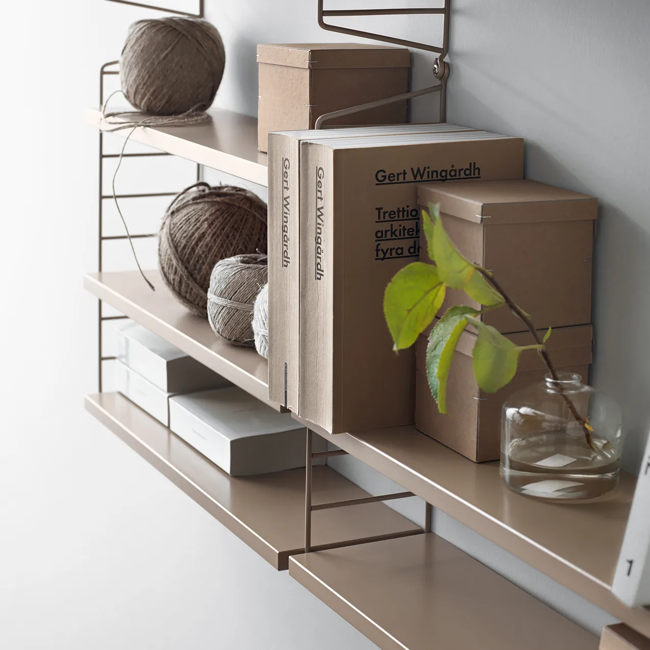 String Pocket hylly beige, Beige String