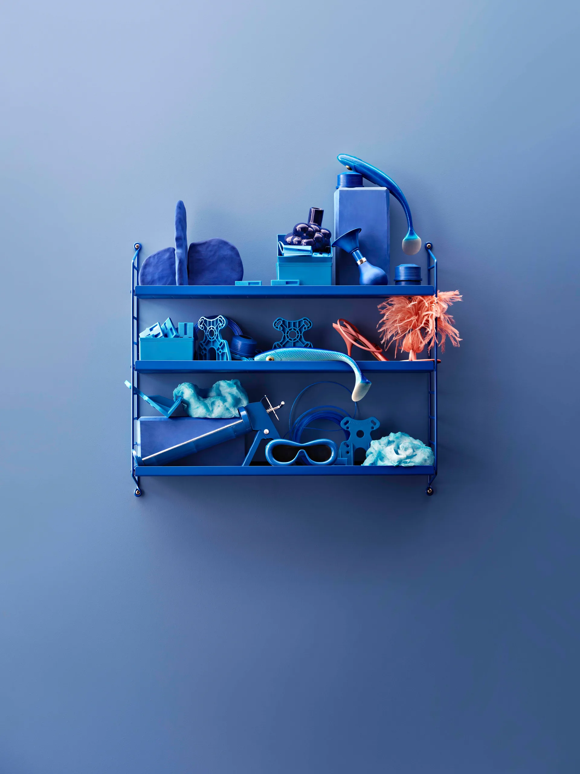 String Pocket hylly metalli, Sininen String