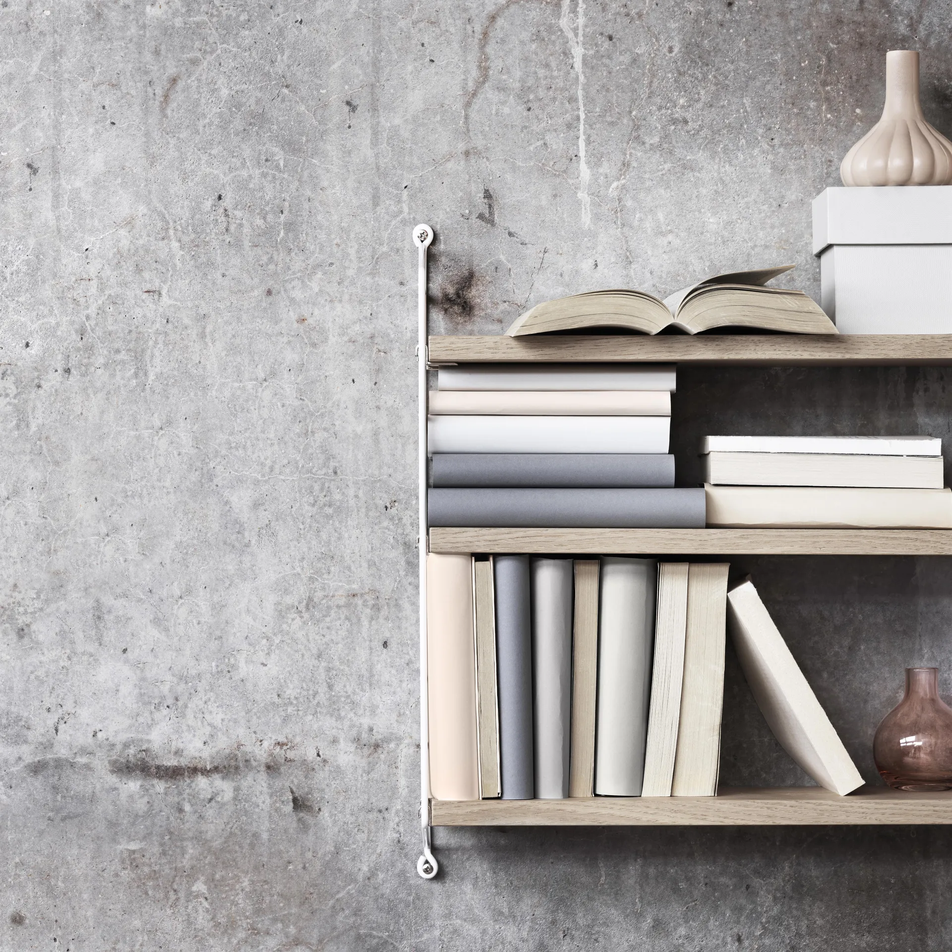 String Pocket -hylly tammi-valkoinen, tammi-valkoinen String