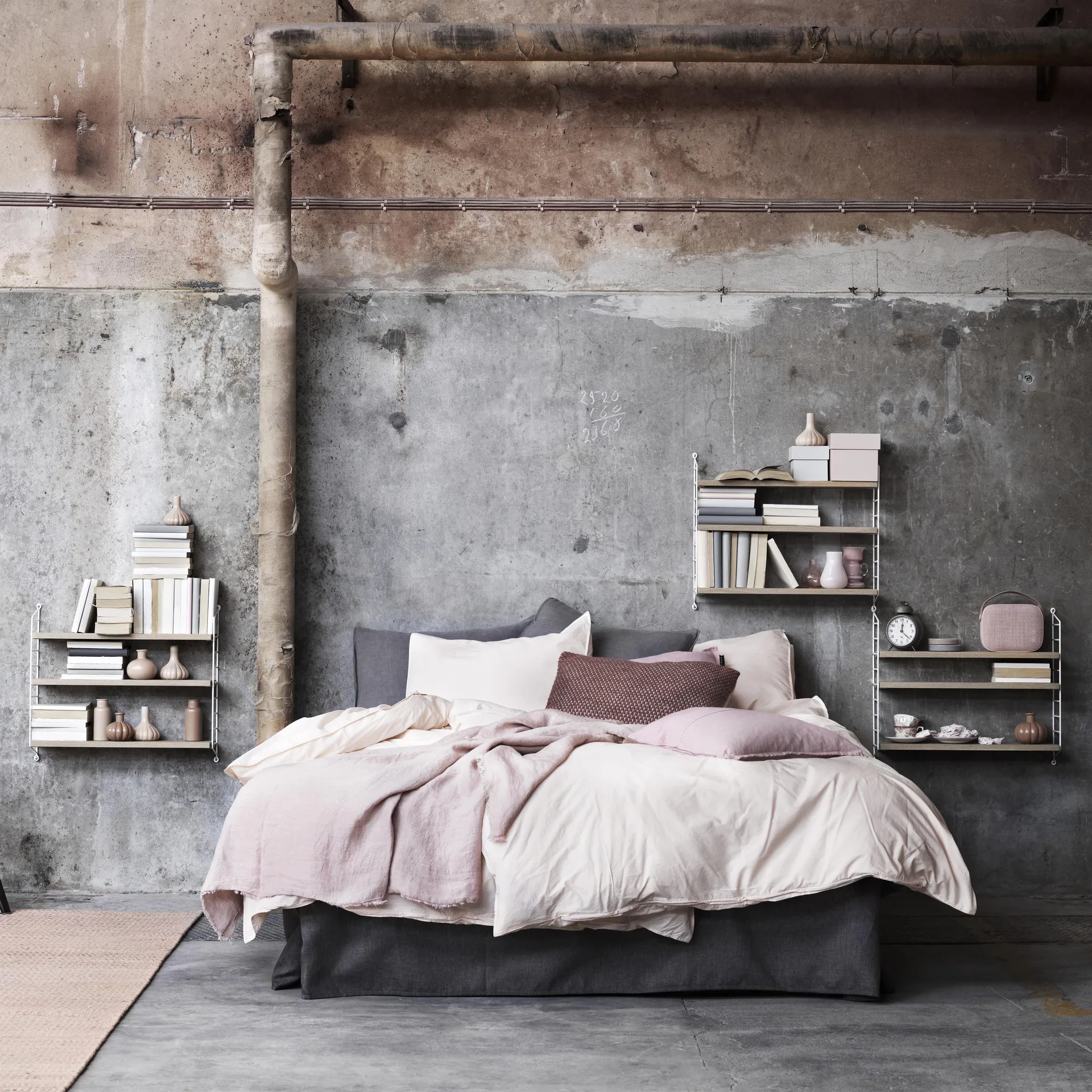 String Pocket -hylly tammi-valkoinen, tammi-valkoinen String