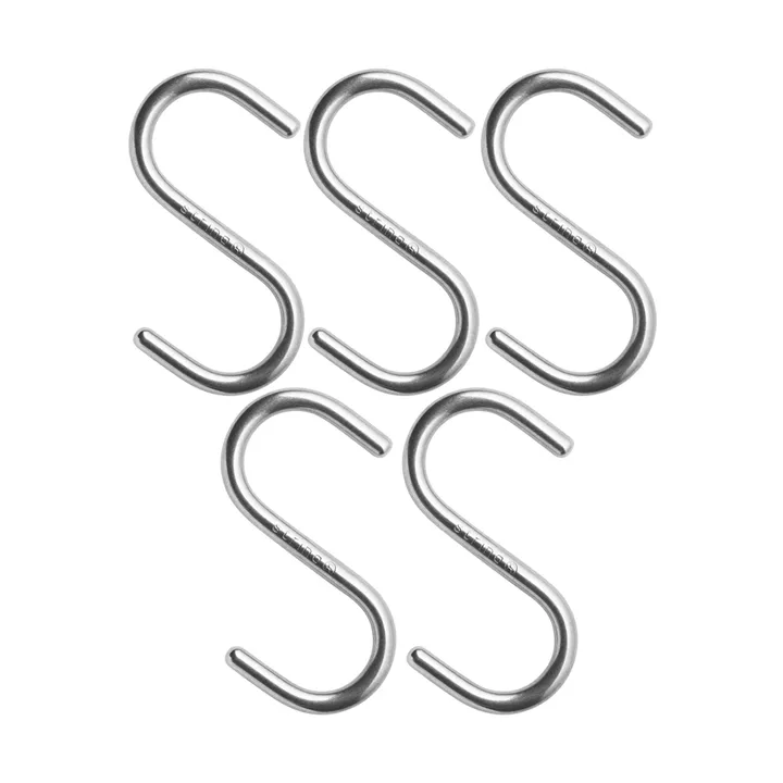 String S-koukku 5 kpl - Ruostumaton teräs - String