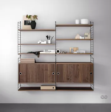 String seinäpääty - Musta, 75x20 cm, 1 pakkaus - String