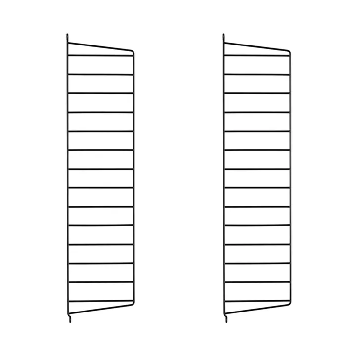 String seinäpääty - musta, 75x20 cm, 2 kpl - String