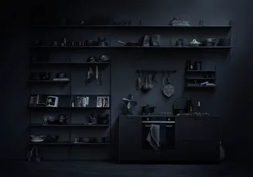 String seinäpääty - Musta, 75x30 cm, 1 pakkaus - String