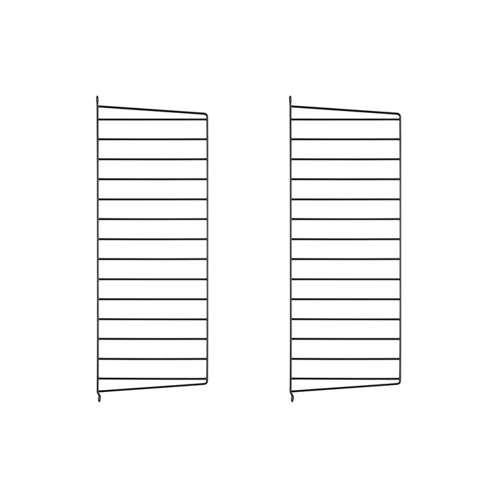 String seinäpääty - Musta, 75x30 cm, 2 pakkaus - String