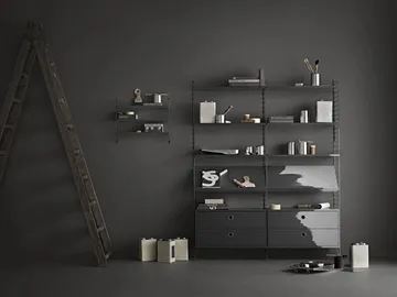 String seinäpääty - Tummanharmaa, 75x30 cm, 2-pakkaus - String