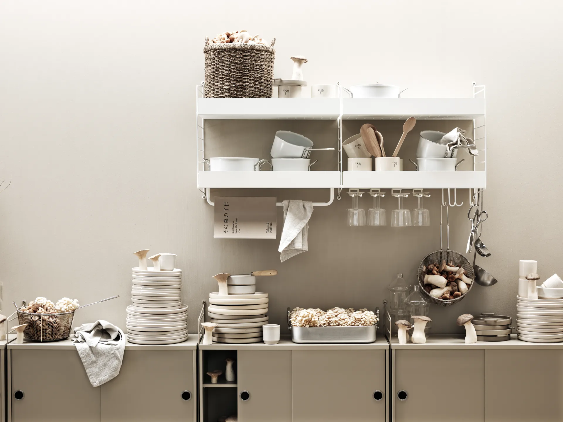 String seinäpääty, Valkoinen, 50x30 cm, 2 pakkaus String