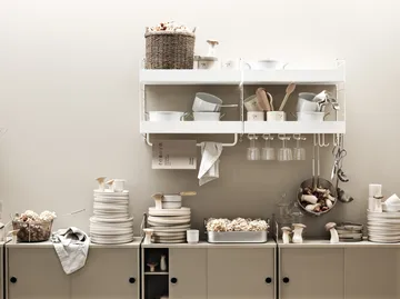 String seinäpääty - Valkoinen, 50x30 cm, 2 pakkaus - String