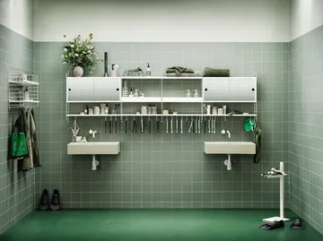 String seinäpääty - Valkoinen, 75x20 cm, 2 pakkaus - String