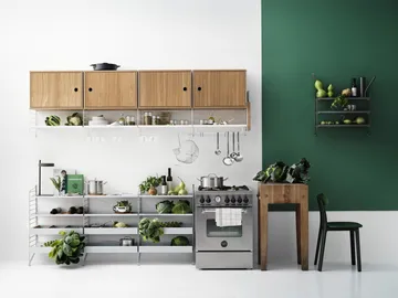 String seinäpääty - Valkoinen, 75x30 cm, 2 pakkaus - String