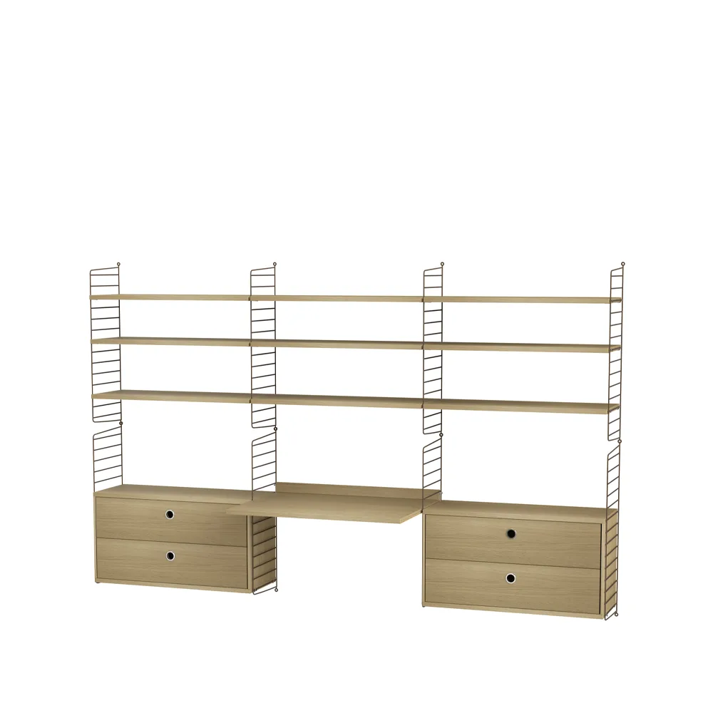 String toimisto tammi & ruskea - Yhdistelmä F String