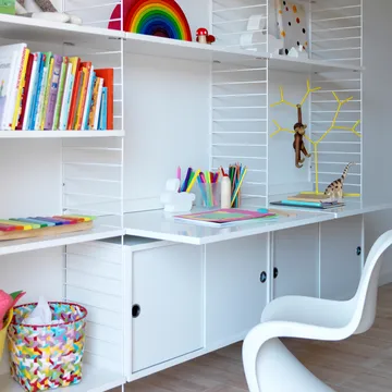 String työtaso - Valkoinen, 78x58 cm - String