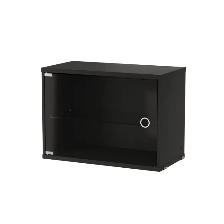 String vitriinikaappi - Mustaksi petsattu saarni, 58x30 cm - String