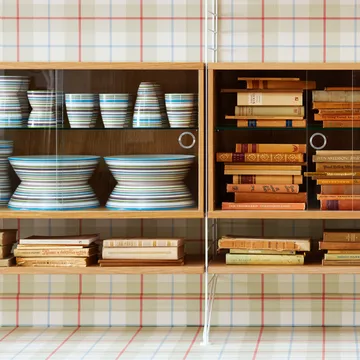 String vitriinikaappi - Saarni musta petsi, 78x30 cm - String