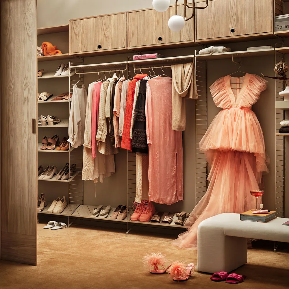 String yläkaappi, Saksanpähkinä, 78x30 cm String