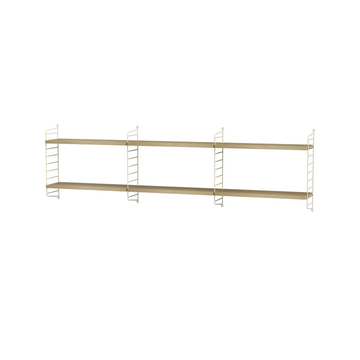 Stringhylla sovrum ek & beige - Kombination E - String