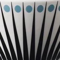 Amanda kulho iso, valkoinen-aqua Superliving