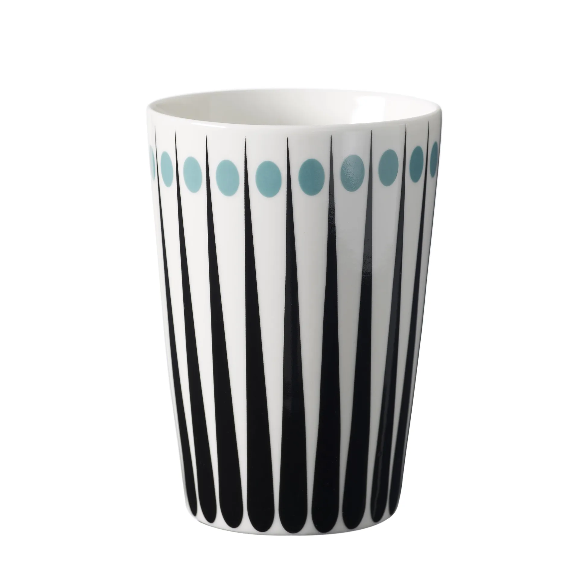 Amanda muki korkea, valkoinen-aqua (vedensininen) Superliving