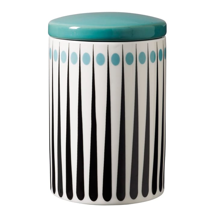 Amanda purkki, valkoinen-aqua (vaaleansininen) 15 cm Superliving