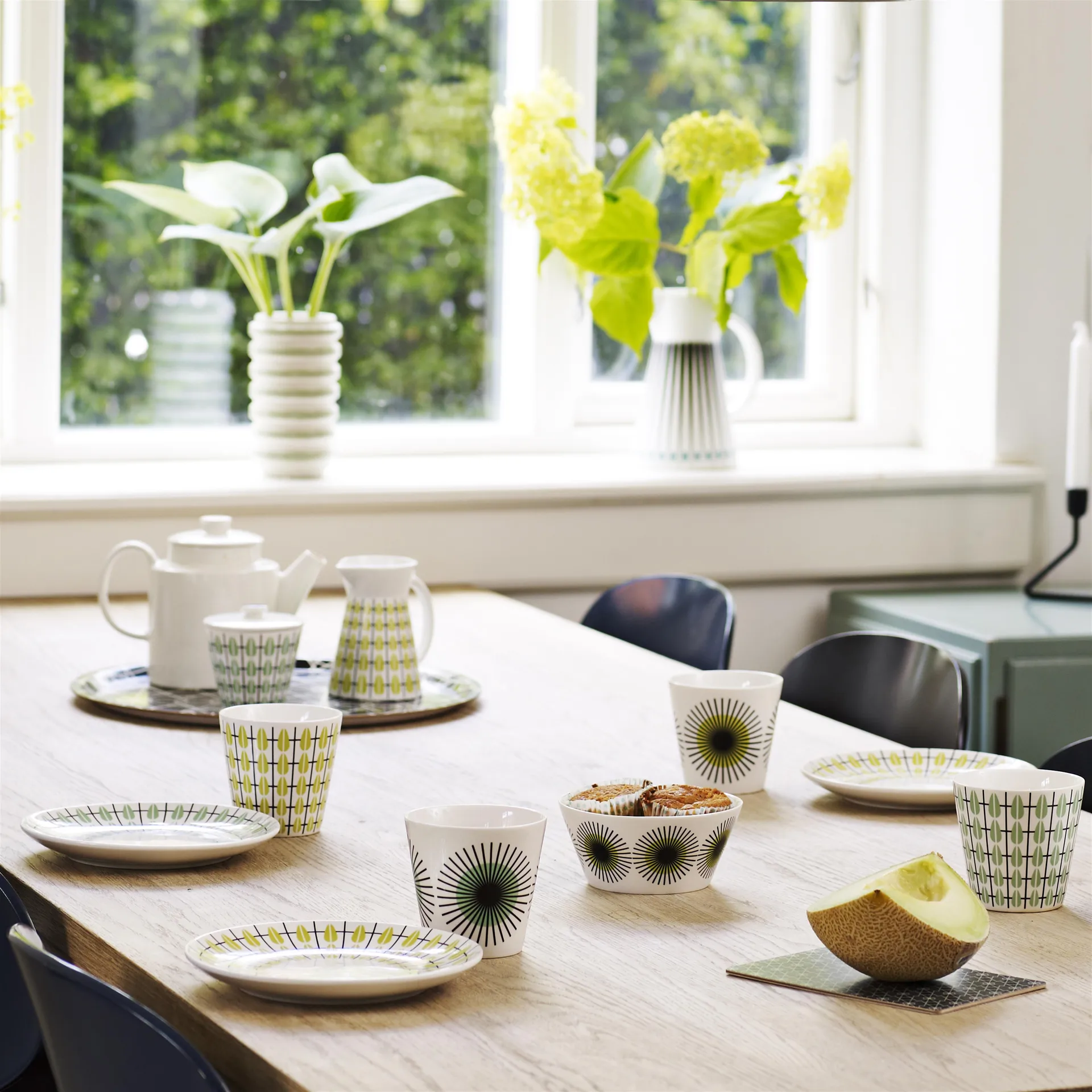 Olivia kermakko, valkoinen-lime Superliving