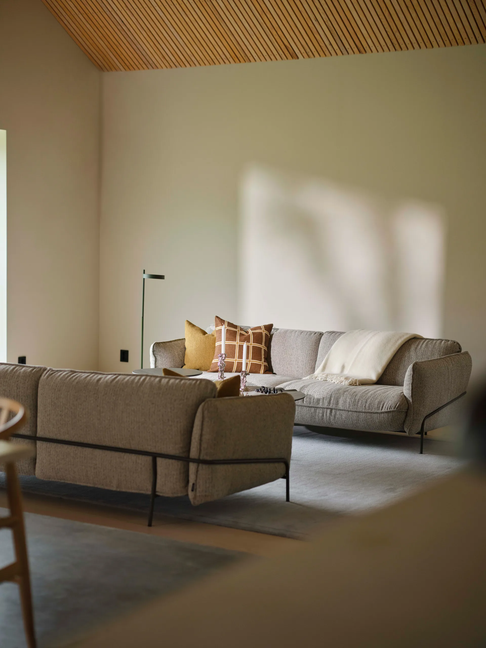 Continental sohva, Sealife Dark beige/white-nutmeg Swedese