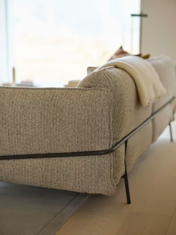 Continental sohva - Sealife Ivory/sand-mustaksi lakattu teräs - Swedese