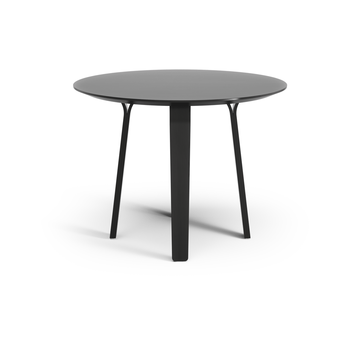Swedese Divido ruokapöytä Saarni mustaksi kuultomaalattu ø 95 cm