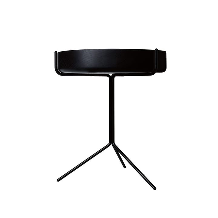 Drum pöytä - Mustaksi-kuultolakattu-k. 46 cm-musta runko - Swedese