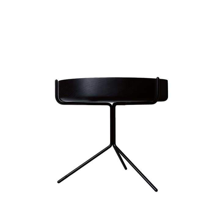 Drum pöytä - Valkoiseksi-kuultolakattu-k. 36 cm-musta runko - Swedese