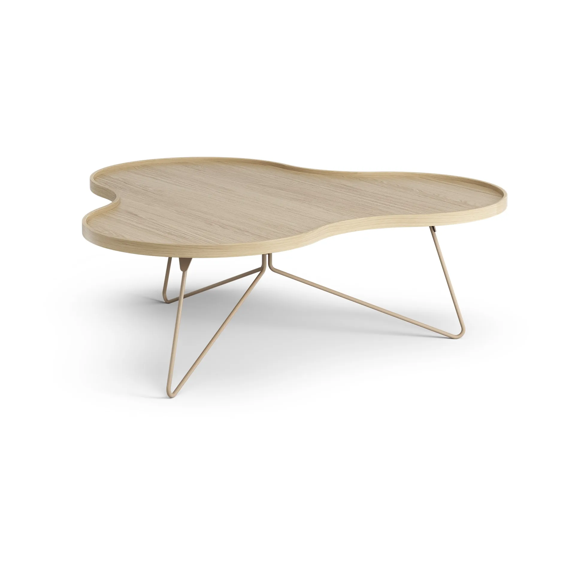 Flower mono pöytä 107 x 114 cm, H39 Tammi lakattu-nutmeg RAL1019 Swedese