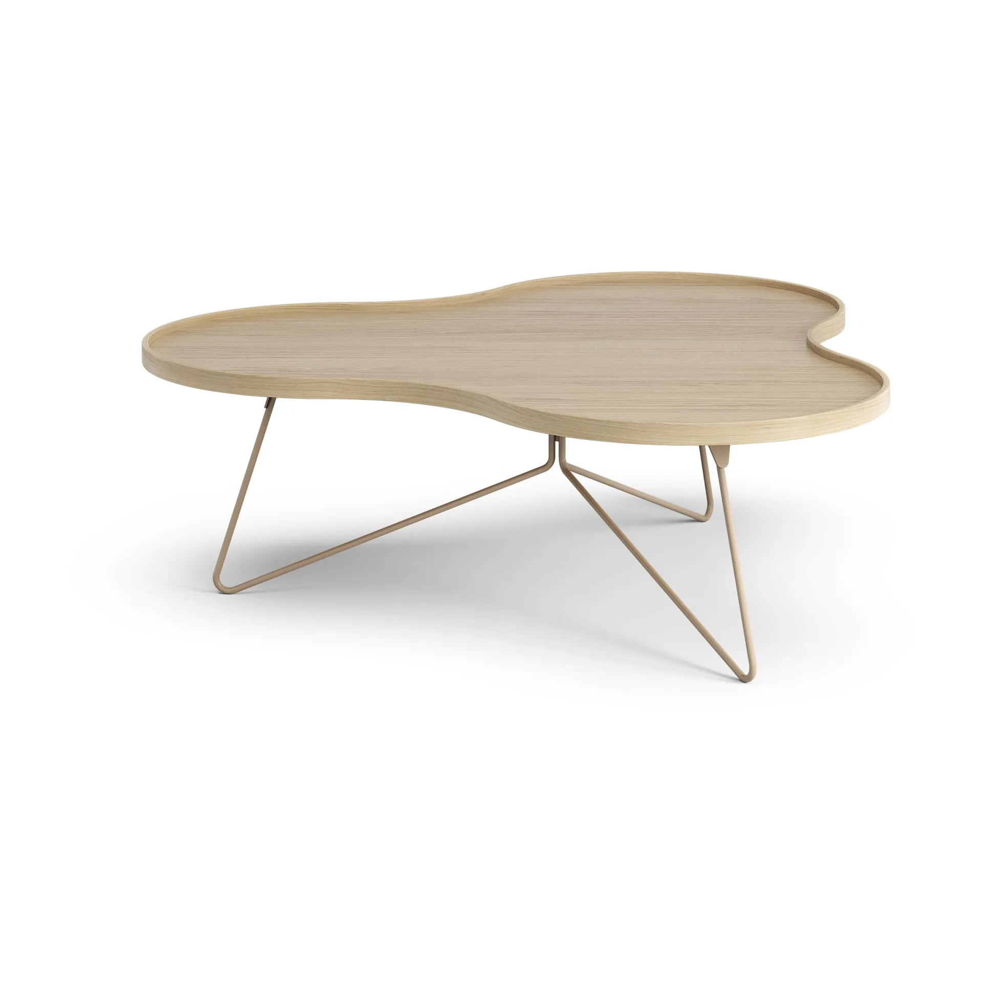 Flower mono pöytä 107 x 114 cm, H39 Tammi lakattu-nutmeg RAL1019 Swedese