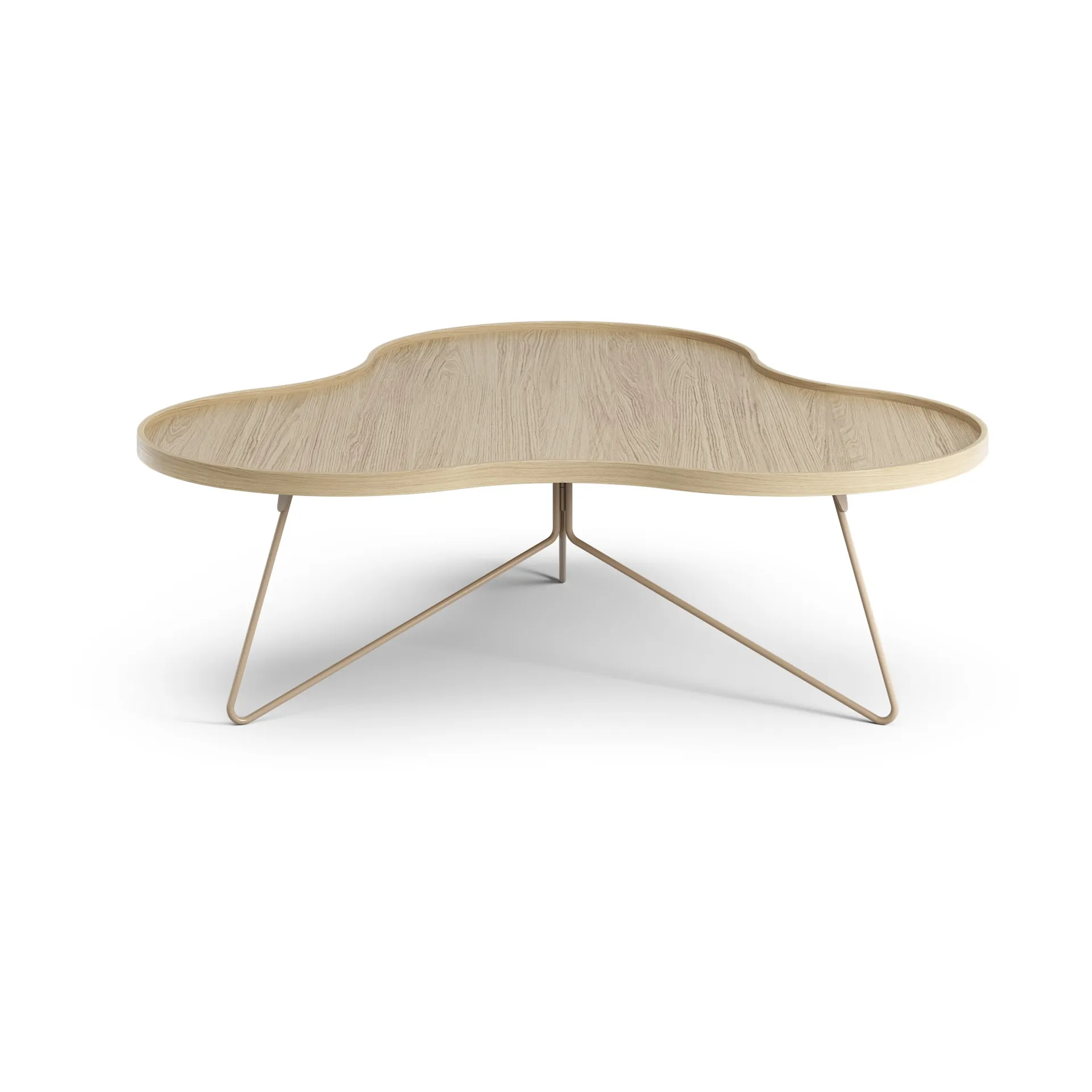 Flower mono pöytä 107 x 114 cm, H39 Tammi lakattu-nutmeg RAL1019 Swedese