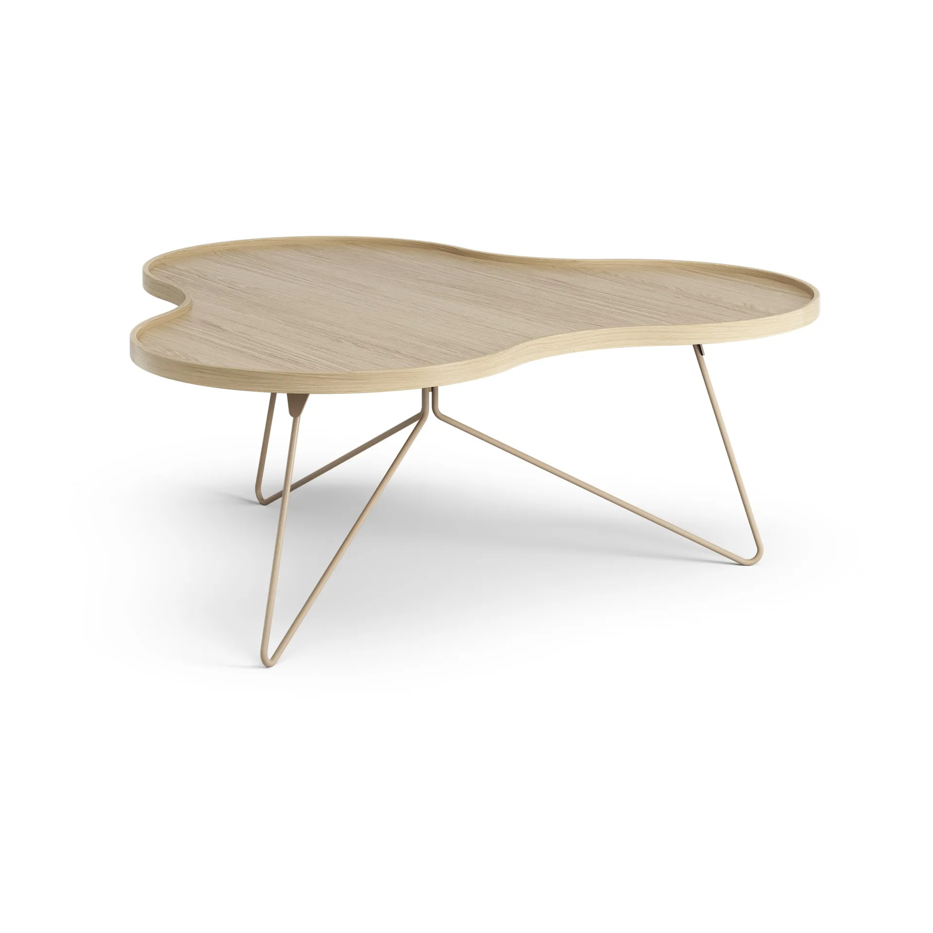 Flower mono pöytä 107 x 114 cm, H45 Tammi lakattu-nutmeg RAL1019 Swedese