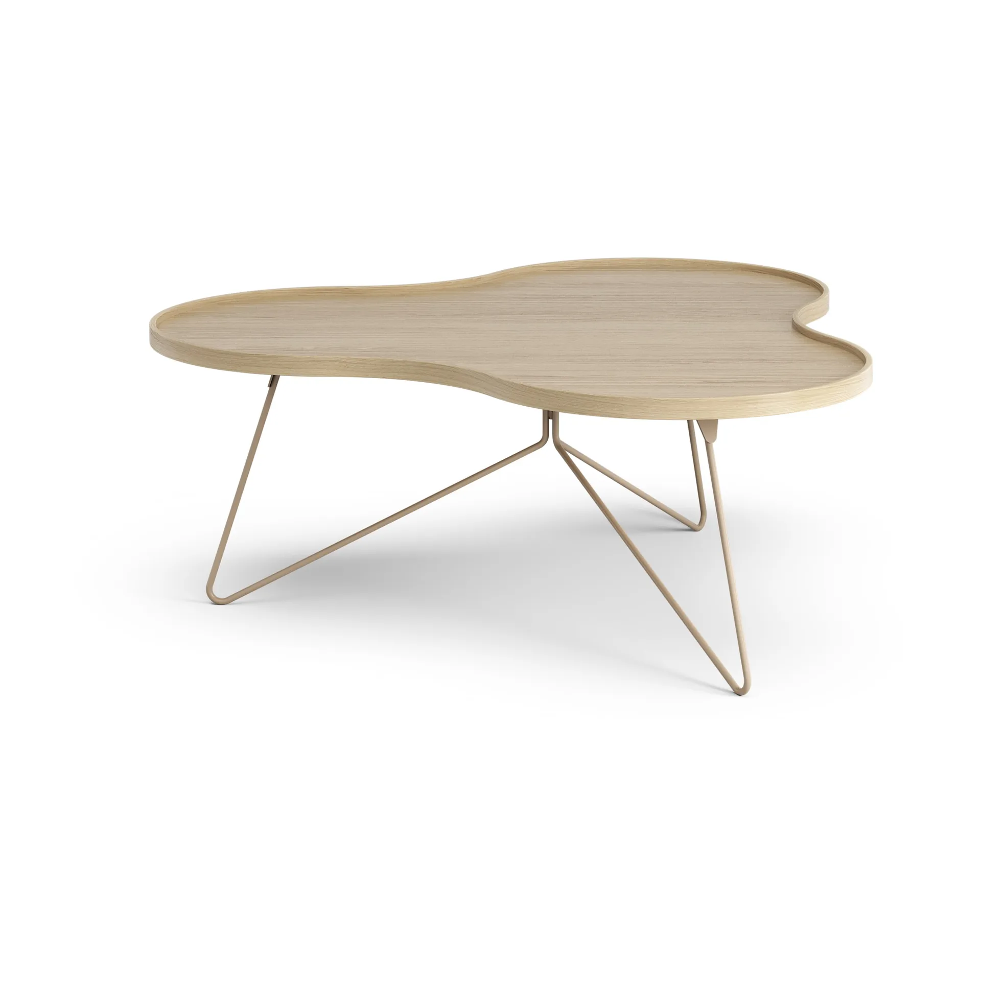 Flower mono pöytä 107 x 114 cm, H45 Tammi lakattu-nutmeg RAL1019 Swedese