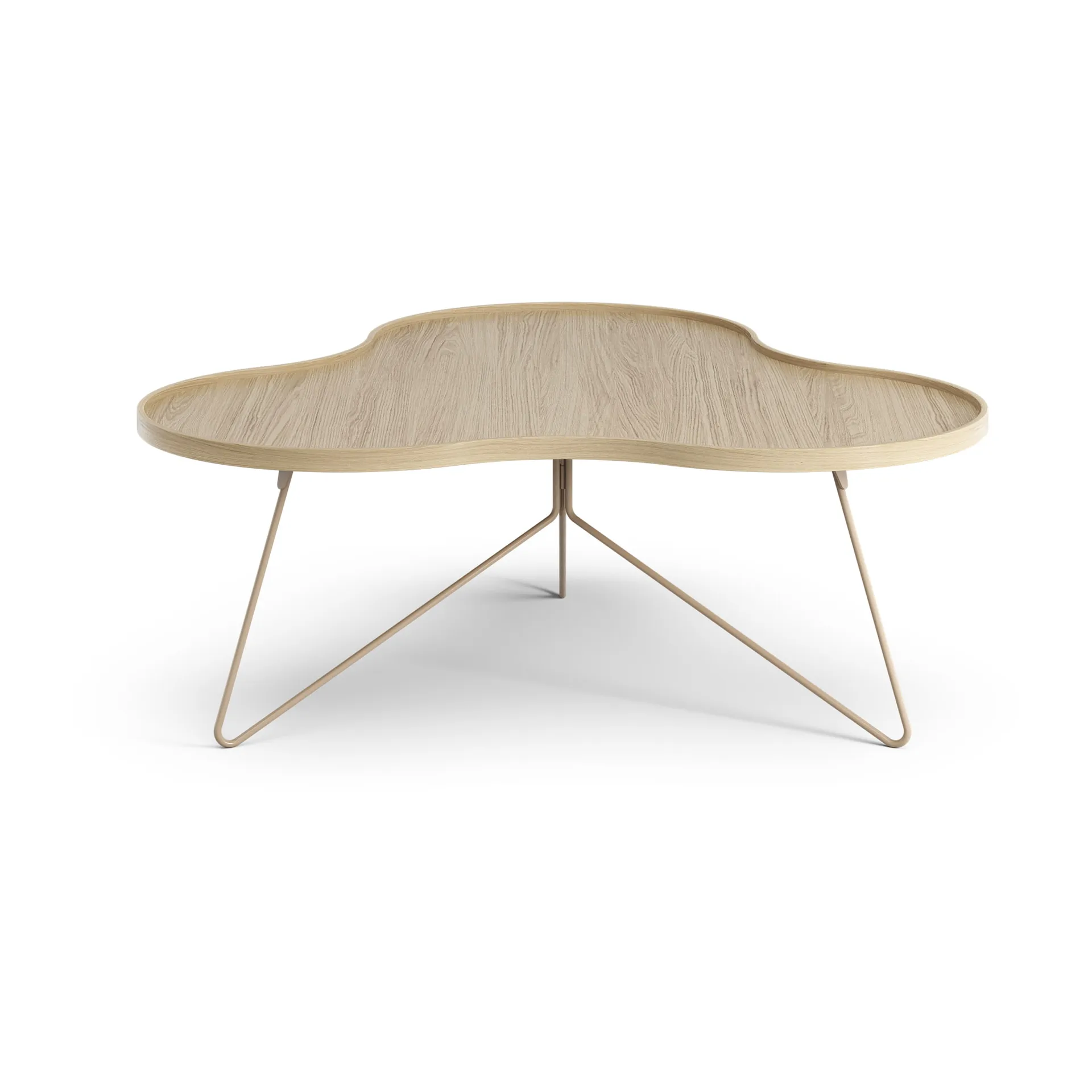 Flower mono pöytä 107 x 114 cm, H45 Tammi lakattu-nutmeg RAL1019 Swedese