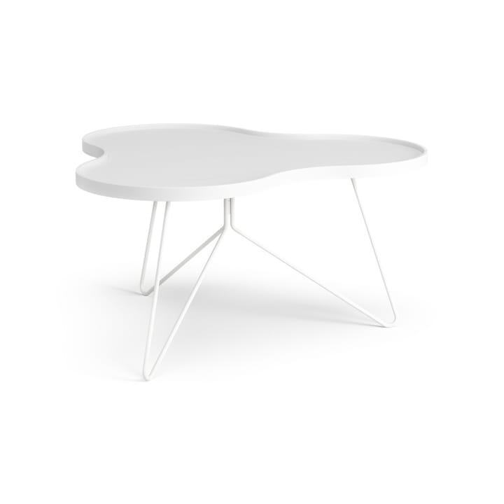 Flower mono pöytä 84 x 90 cm - H45 cm Saarni valkoiseksi kuultomaalattu - Swedese