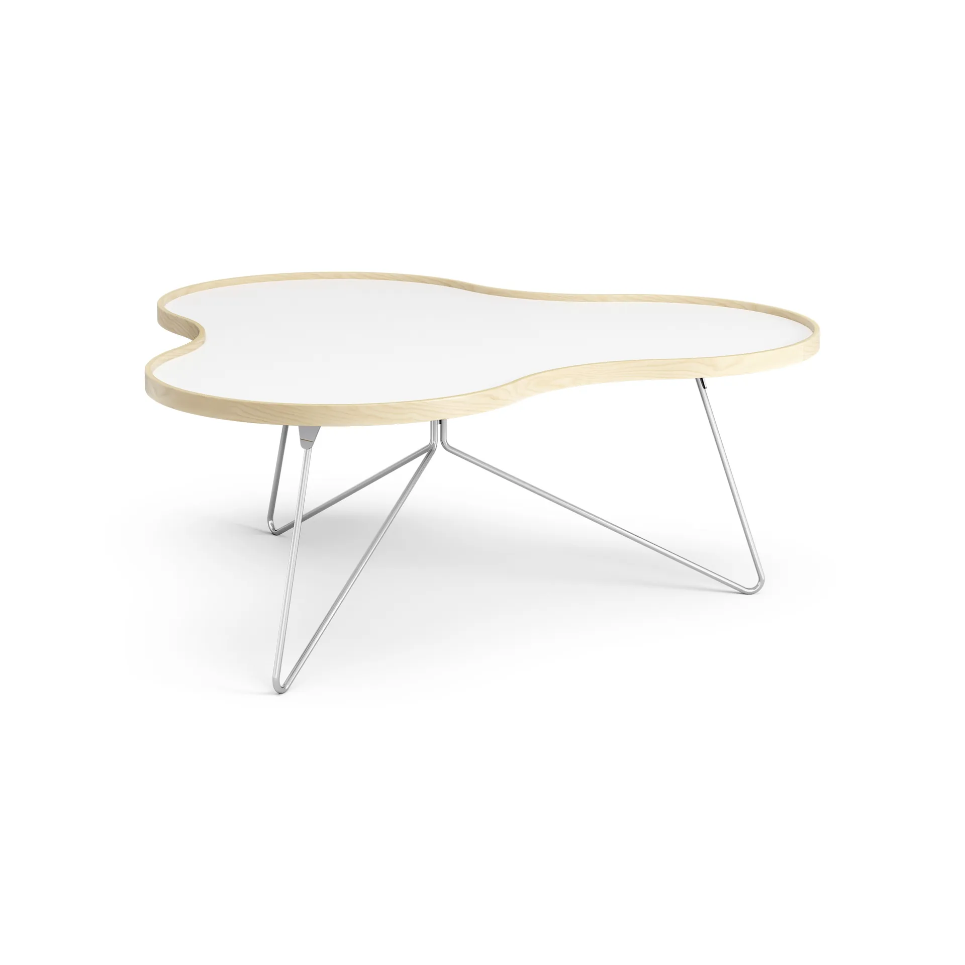 Flower pöytä 107 x 114 cm, H45 cm Koivu lakattu Swedese