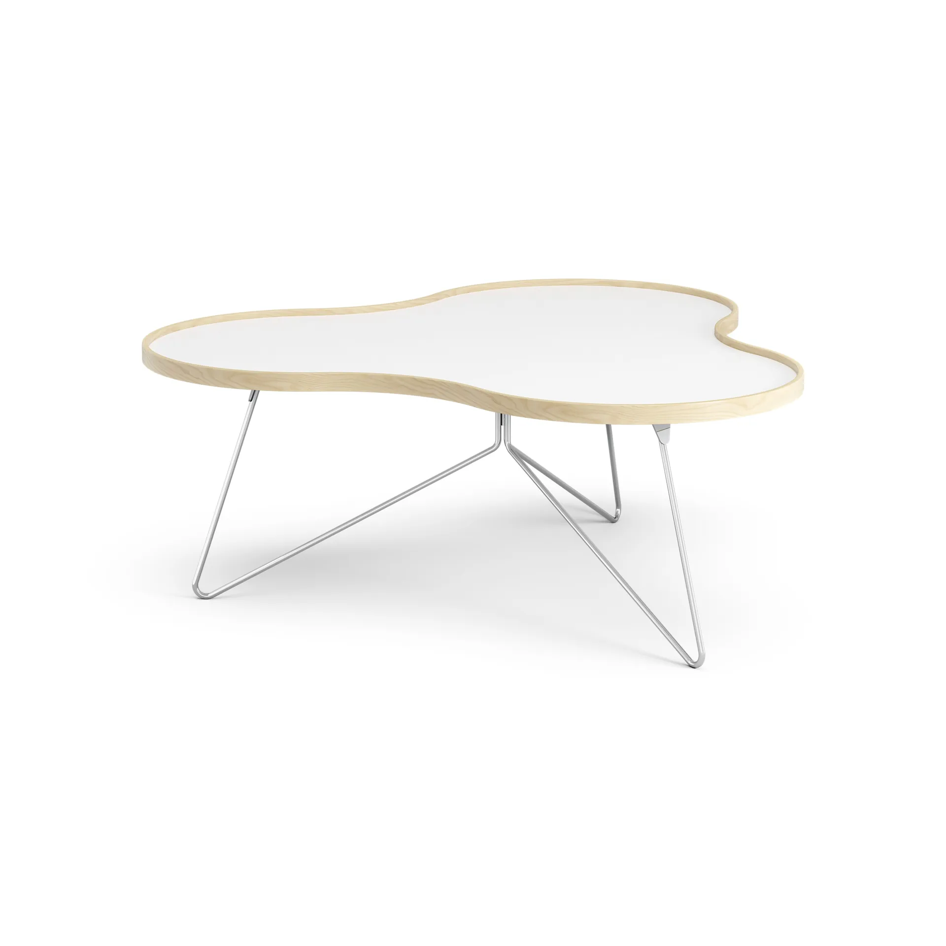 Flower pöytä 107 x 114 cm, H45 cm Koivu lakattu Swedese